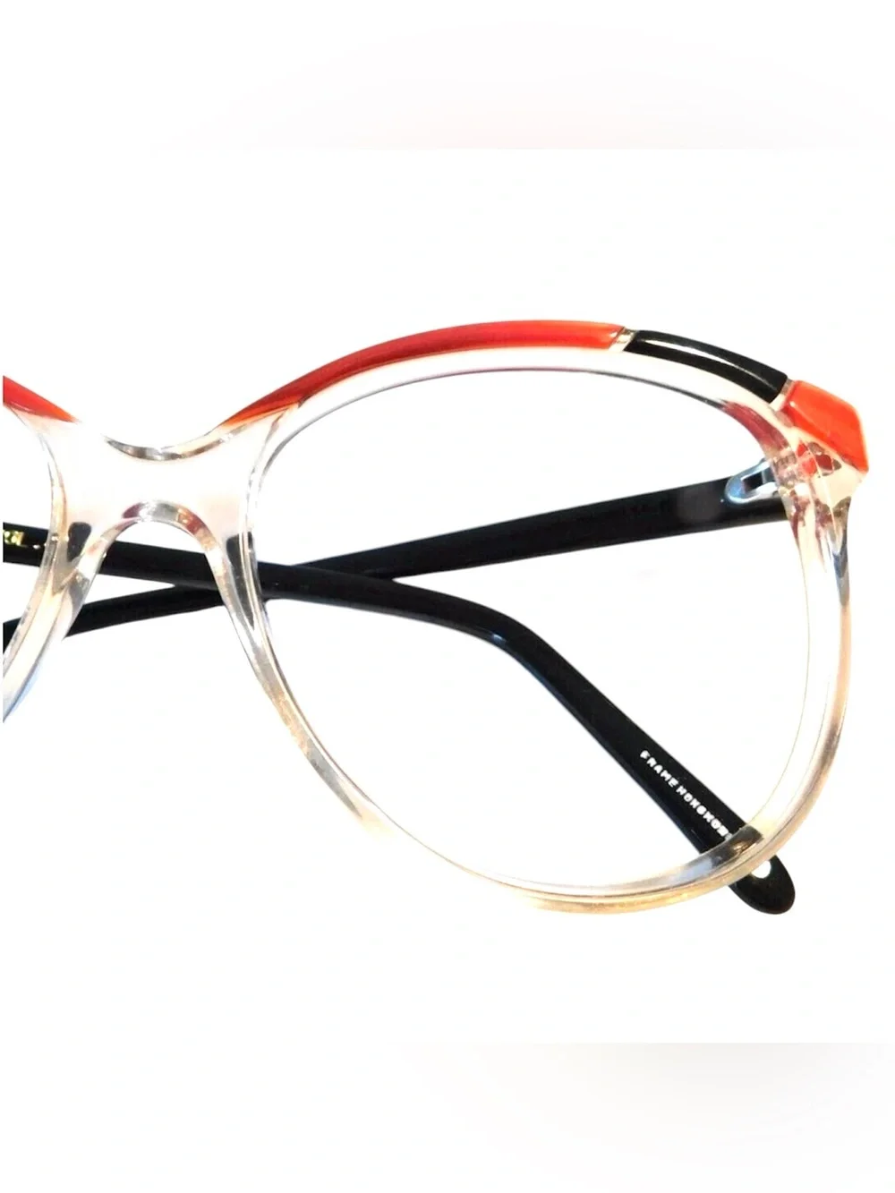 1980’s Oversized Cateye Frames in Red/ Black Eyeglasses or Sunglasses, Unworn‎